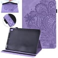 thumbnail image 1 of SaniMore Wallet Case for Samsung Galaxy Tab A8 10.5" 2022 SM-X200/X205, PU Leather Case Embossed Sunflower Shockproof TPU Shell Card Slots Pen Holder Hand Rope Anti-slip Strip Kickstand Case, Purple, 1 of 12