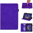 thumbnail image 1 of SaniMore Wallet Case for Samsung Galaxy Tab A8 Case 10.5" 2022 SM-X200/X205, PU Leather Case Embossed Sunflower Shockproof TPU Shell Card/Pen Holder Hand Rope Anti-slip Kikstand Tablet Case, Purple, 1 of 16