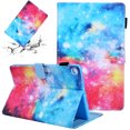 thumbnail image 1 of SaniMore Wallet Case for Samsung Galaxy Tab A9 Plus Case 12.4" 2023 SM-X810/X816/X818, PU Leather Auto Wake/Sleep Card Holder Kickstand Anti-slip Strip Shockproof TPU Fashion Cover, Beauty Galaxy, 1 of 8