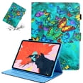 thumbnail image 1 of SaniMore Wallet Case for iPad 10th Generation 10.9" 2022, Auto Sleep/Wake PU Leather Case Soft TPU Shell Card Slots Anti-slip Strip Dual Angle Stand All-around Protection Case, Green Butterflies, 1 of 8