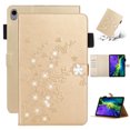 thumbnail image 1 of SaniMore Wallet Case for iPad 10th Generation 10.9" 2022 with Card Slots Pencil Holder Magnetic Clsap Kickstand Full Protective PU Leather Glitter Embossed Cover for iPad 10th Gen, Gold, 1 of 7