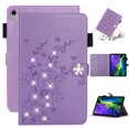 thumbnail image 1 of SaniMore Wallet Case for iPad 10th Generation 10.9" 2022 with Card Slots Pencil Holder Magnetic Clsap Kickstand Full Protective PU Leather Glitter Embossed Cover for iPad 10th Gen, Purple, 1 of 7