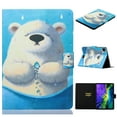 thumbnail image 1 of SaniMore Wallet Case for iPad Pro 11 2024, PU Leather Case Card Slots Anti-slip Strip Flip Kickstand Shockproof TPU Shell Full Protective Fashion Lovely Cover, Polar Bear, 1 of 6