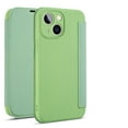 thumbnail image 1 of SaniMore Wallet Case for iPhone 14 (6.1" 2022), Elastic Silicone Flip Folio Kickstand Wireless Charging wirh Card Slot Full Body Protective Shockproof Anti-drop Shell for iPhone 14, Green, 1 of 8