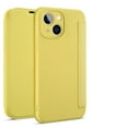 thumbnail image 1 of SaniMore Wallet Case for iPhone 14 (6.1" 2022), Elastic Silicone Flip Folio Kickstand Wireless Charging wirh Card Slot Full Body Protective Shockproof Anti-drop Shell for iPhone 14, Yellow, 1 of 8