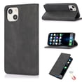 thumbnail image 1 of SaniMore Wallet Case for iPhone 14 6.1" 2022, Magnetic Folio PU Leather Cover Bracket Card Slots Cash Pocket All-around Protective Shockproof Anti-fall Business Shell For iPhone 14, Black, 1 of 6