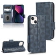 thumbnail image 1 of SaniMore Wallet Case for iPhone 14 Plus 6.7" 2022, Glitter PU Leather Case Triangle Pattern Card Slots Cash Pocket Kickstand Removeable Wrist Strip All-around Protective Magnetic Case,  Blue, 1 of 9