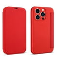 thumbnail image 1 of SaniMore Wallet Case for iPhone 14 Pro (6.1" 2022), Elastic Silicone Flip Folio Kickstand Wireless Charging wirh Card Slot Full Body Protective Shockproof Anti-drop Shell for iPhone 14 Pro, Red, 1 of 8