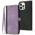thumbnail image 1 of SaniMore Wallet Case for iPhone 14 Pro 6.1" 2022, Retro PU Leather Case Card Slots Cash Pocket Kickstand Removeable Lanyard Shockproof Anti-fall Full Protective Magnetic Case, Purple, 1 of 9