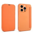 thumbnail image 1 of SaniMore Wallet Case for iPhone 14 Pro Max (6.7" 2022), Elastic Silicone Flip Folio Kickstand Wireless Charging wirh Card Slot Full Body Protective Shockproof Anti-drop Shell, Orange, 1 of 8