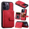 thumbnail image 1 of SaniMore Wallet Case for iPhone 14 Pro Max 6.7" 2022, Flip Cash Pocket Card Slots Kickstand PU Leather Skin Wear-resistant Retro Shockproof Anti-drop Cover for iPhone 14 Pro Max 6.7 inch, Red, 1 of 7