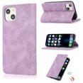 thumbnail image 1 of SaniMore Wallet Case for iPhone 15 Plus 6.7" 2023, Magnetic Folio PU Leather Cover Bracket Card Slots Cash Pocket All-around Protective Shockproof Anti-fall Business Shell for iPhone 15 Plus, Purple, 1 of 9