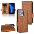 thumbnail image 1 of SaniMore Wallet Case for iPhone 15 Pro 6.1" 2023, Glitter PU Leather Case Triangle Pattern Card Slots Cash Pocket Kickstand Removeable Wrist Strip All-around Protective Magnetic Cover, Brown, 1 of 10