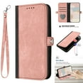 thumbnail image 1 of SaniMore Wallet Case for iPhone 15 Pro 6.1" 2023, Retro PU Leather Case Card Slots Cash Pocket Kickstand Removeable Lanyard Shockproof Anti-fall Full Protective Magnetic Cover, Pink, 1 of 7