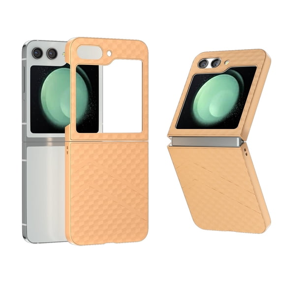 SaniMore for Samsung Z Flip 5 Case, Slim Fit Cover with Hinge Protection & Lens Protector Compatible with Samsung Galaxy Z Flip 5 2023, Softpeach