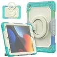 thumbnail image 1 of SaniMore for iPad 10.2" (9th/8th/7th Generation, 2021/2020/2019) Case, PC & Silicone Cover with Pencil Holder & Hand Grip & Ring Kickstand Screen Protector Shockproof Protective Shell, Colorful Blue, 1 of 7