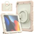 thumbnail image 1 of SaniMore for iPad 10.2" (9th/8th/7th Generation, 2021/2020/2019) Case, PC & Silicone Cover with Pencil Holder & Hand Grip & Ring Kickstand Screen Protector Shockproof Protective Shell, Rosegold, 1 of 7