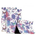 thumbnail image 1 of SaniMore for iPad 10.2" (9th/8th/7th Generation, 2021/2020/2019) Intelligent Power-Saving Case, PU Leather Case with Adjustable Kickstand Shockproof Protective Case for Women Ladies, Purple Butterfly, 1 of 9