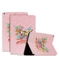 thumbnail image 1 of SaniMore for iPad 10.2" (9th/8th/7th Generation, 2021/2020/2019) Intelligent Power-Saving Case, PU Leather Case with Adjustable Kickstand Shockproof Protective Case for Women Ladies, Flower Buttefly, 1 of 9