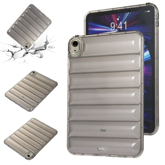 SaniMore for iPad 10th Generation 10.9" 2022 Back Case, 3D Down Jacket Fashion Design for Girls Women Drop Resistant Shockproof Heavy Duty Ptotective Case for iPad 10th Gen 10.9", Gray