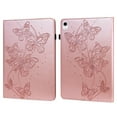 thumbnail image 1 of SaniMore for iPad 10th Generation 10.9" 2022 Butterfly Embossed Case, PU Leather Case with Card Slot & Kickstand Pencil Holder & Hand Strap Shockproof Protective Case for Women Girls, Pink, 1 of 9