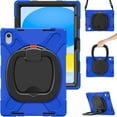 thumbnail image 1 of SaniMore for iPad 10th Generation 10.9" 2022 Case, 3 Layers Multi-Functional Case with Shoulder Strap & Foldable Handle Multi-Angle Kickstand Shockproof Protective Case, Blueblack, 1 of 10