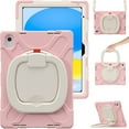 thumbnail image 1 of SaniMore for iPad 10th Generation 10.9" 2022 Case, 3 Layers Multi-Functional Case with Shoulder Strap & Foldable Handle Multi-Angle Kickstand Shockproof Protective Case, Cherryblossomspink, 1 of 10