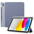thumbnail image 1 of SaniMore for iPad 10th Generation 10.9" 2022 Case, Auto Sleep/Wake, Flexible TPU Case with Tri-Fold Kickstand & Pencil Holder Shockproof Protective Case for Women Men, Purple, 1 of 9