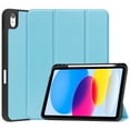 thumbnail image 1 of SaniMore for iPad 10th Generation 10.9" 2022 Case, Auto Sleep/Wake, PU Leather Case with Tri-Fold Kickstand & Pencil Holder Shockproof Protective Case for Women Men, Skyblue, 1 of 9
