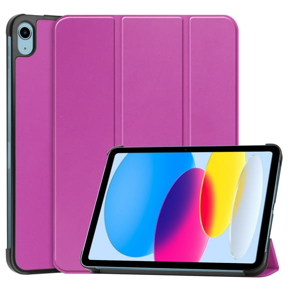 SaniMore for iPad 10th Generation 10.9" 2022 Case, Auto Sleep/Wake, Rugged PC Case with Tri-Fold Kickstand [Support iPad 1st/3rd Pencil Charging] Shockproof Protective Case for Women Men, Purple
