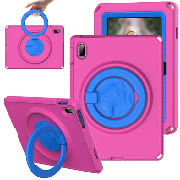 SaniMore for iPad 10th Generation 10.9" 2022 Case, Kid-friendly Shockproof EVA Two-layer Protective Case with 360 Degree Rotating Holder/Kickstand Anti-fall Csae for iPad 10th Gen 10.9", Rose