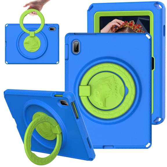 SaniMore for iPad 10th Generation 10.9" 2022 Case, Kid-friendly Shockproof EVA Two-layer Protective Case with 360 Degree Rotating Holder/Kickstand Anti-fall Csae for iPad 10th Gen 10.9",Blue
