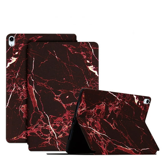 SaniMore for iPad 10th Generation 10.9" 2022 Case, PU Leather Case with Adjustable Kickstand Shockproof Protective Case for iPad 10th Gen 2022 Women Men, Red