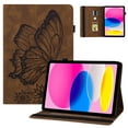thumbnail image 1 of SaniMore for iPad 10th Generation 10.9" 2022 Case, PU Leather Case with Card Slot & Kickstand Pencil Holder & Hand Strap Shockproof Protective Case for Women Girls, Brown, 1 of 9