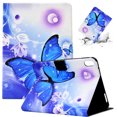 thumbnail image 1 of SaniMore for iPad 10th Generation 10.9" 2022 Case, PU Leather Wallet Flip Case Auto Wake/Sleep Card Cash Slots Multiple Viewing Angles Full Wrap Protective Fashion Case for iPad 10th Gen, Butterfly, 1 of 7