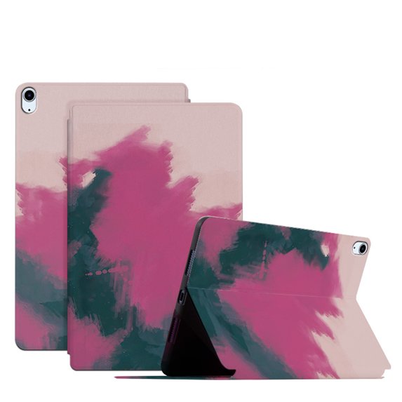 SaniMore for iPad 10th Generation 10.9" 2022 Intelligent Power-Saving Case, PU Leather Case with Adjustable Kickstand Shockproof Protective Case for iPad 10th Gen 2022 Women Ladies, Berry Red