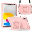 thumbnail image 1 of SaniMore for iPad 10th Generation 10.9" 2022 Kids Case, Multi-Functional Cover with Handle Shoulder Strap & 360° Rotatable Kickstand Pencil Holder Shockproof Protective Shell, Rosegold, 1 of 9