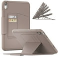 thumbnail image 1 of SaniMore for iPad 10th Generation 10.9 inch 2022 Case, Auto Sleep/Wake, 7-Level Angle Kickstand Pen Holder Magnetic Buckle Tempered Glass Protector Card Slot Case for iPad 10th Generation, Rosegold, 1 of 7