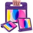 thumbnail image 1 of SaniMore iPad 10th Generation 2022 Case Kids, iPad 10.9 10th Gen Case for Children - Kiddie Series [Pencil Grove] [Handle Kickstand] Shockproof Boys Girls Cover, Purple, 1 of 9