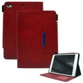 thumbnail image 1 of SaniMore for iPad Mini 12345 7.9"  Wallet Case with Card Slots & Pen Holder [Auto Sleep] PU Leather Magnetic Ciasp Kickstand Shockproof TPU Shell Full-body Protective Retro Cover, Red, 1 of 10