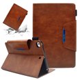 thumbnail image 1 of SaniMore for iPad Mini 12345 7.9"  Wallet Case with Card Slots & Pen Holder [Auto Sleep] PU Leather Magnetic Ciasp Kickstand Shockproof TPU Shell Full-body Protective Retro Cover, Brown, 1 of 10