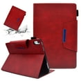 thumbnail image 1 of SaniMore for iPad Mini 6 Wallet Case with Card Slots & Pen Holder [Auto Sleep] PU Leather Magnetic Ciasp Kickstand Shockproof TPU Shell Full Protective Retro Cover for iPad Mini 6th Gen 8.3", Red, 1 of 5