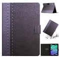 thumbnail image 1 of SaniMore for iPad Mini 6th Generation 8.3" 2021 Case, Auto Sleep/Wake, PU Leather Patchwork Magnetic Wallet Cover Support Card Slot & Multi-Angle Kickstand Shockproof Protective Shell, Gray, 1 of 7