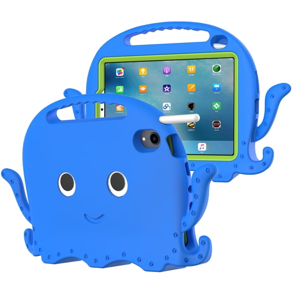 SaniMore for iPad Mini 6th Generation 8.3" 2021 Kids Waterproof Case, EVA Foam Cover with Shoulder Strap & Screen Protector Pencil Holder Kickstand & Holder Shockproof Protective Shell, ,Blue