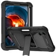 thumbnail image 1 of SaniMore for iPad Mini 6th Generation 8.3" 2021 Tablet Case with Pencil Holder, 3 Layers Multi-Functional [Built-in Kickstand] Heavy Duty Shockproof Rugged Case for iPad Mini 6th Gen, Black, 1 of 8