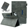 thumbnail image 1 of SaniMore for iPad Pro 11 2022/2021/2020/2018,iPad Air 5th/4th Generation/iPad 10.9" 2020 Wallet Case, Card Slots & Pen Holder [Auto Sleep] PU Leather Kickstand Shockproof Full Protective Cover, Gray, 1 of 10