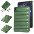 thumbnail image 1 of SaniMore for iPad Pro 11 2022/2021/2020/2018,iPad Air 5th/4th Generation/ipad 10.9" 2020 Back Case, 3D Down Jacket Design for Girls Women Drop Resistant Shockproof Heavy Duty Ptotective Case, Green, 1 of 7