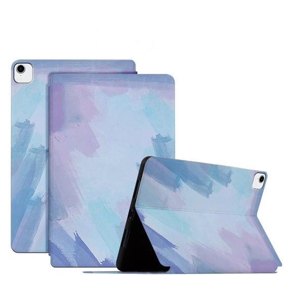 SaniMore for iPad Pro 11" 4th/3rd/2rd/1st Gen 2022/2021/2020/2018 Intelligent Power-Saving Case, PU Leather Case with Adjustable Kickstand Shockproof Protective Case for Women Ladies, Fog Blue