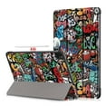 thumbnail image 1 of SaniMore for iPad Pro 11" 4th/3rd/2rd/1st Generation 2022/2021/2020/2018 Case, Auto Sleep/Wake, Rugged PC Case with Tri-Fold Kickstand [Support 2nd Gen Pencil Charging], Fit iPad Air 4/5, Graffiti, 1 of 11