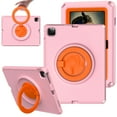 thumbnail image 1 of SaniMore for iPad Pro 12.9 2018/2020/2021/2022 Case, Kid-friendly Shockproof EVA Two-layer Protective Case 360°Rotating Kickstand Holder Anti-fall Csae for iPad Pro 12.9 2018/2020/2021/2022, Pink, 1 of 9